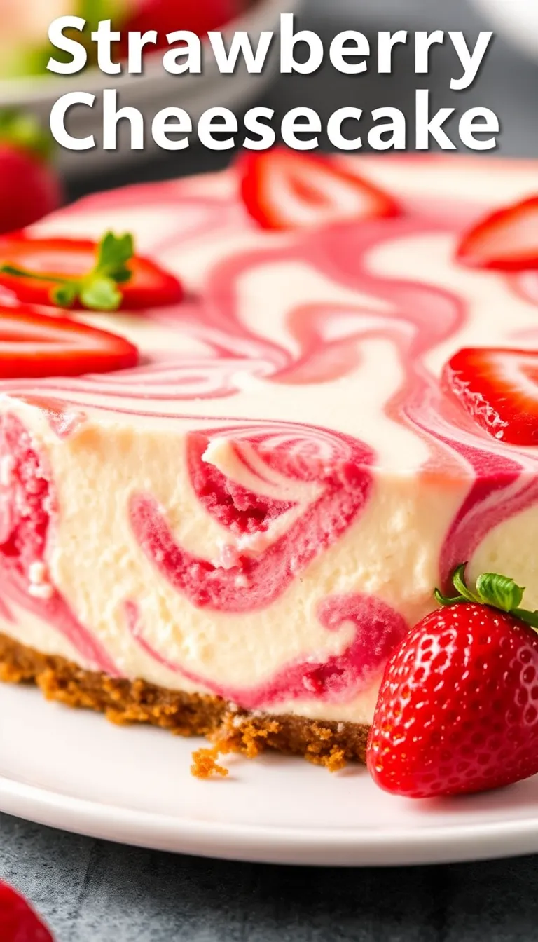 Strawberry Swirl Cheesecake Recipe