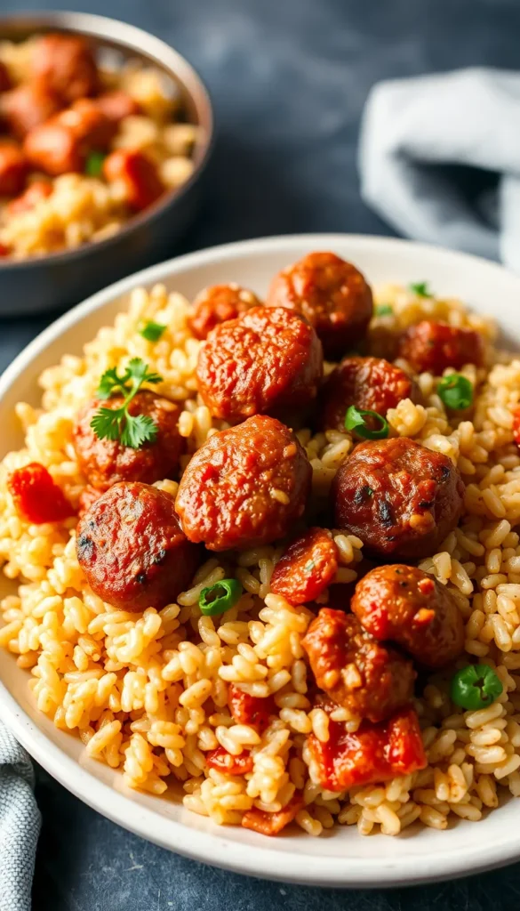 Easy One Pot Sausage And Rice