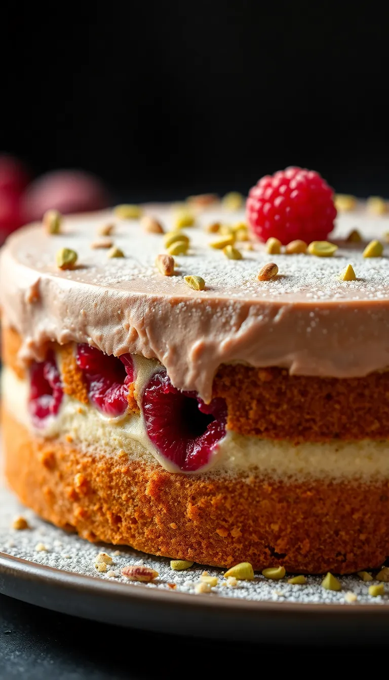 Pistachio Raspberry Cake