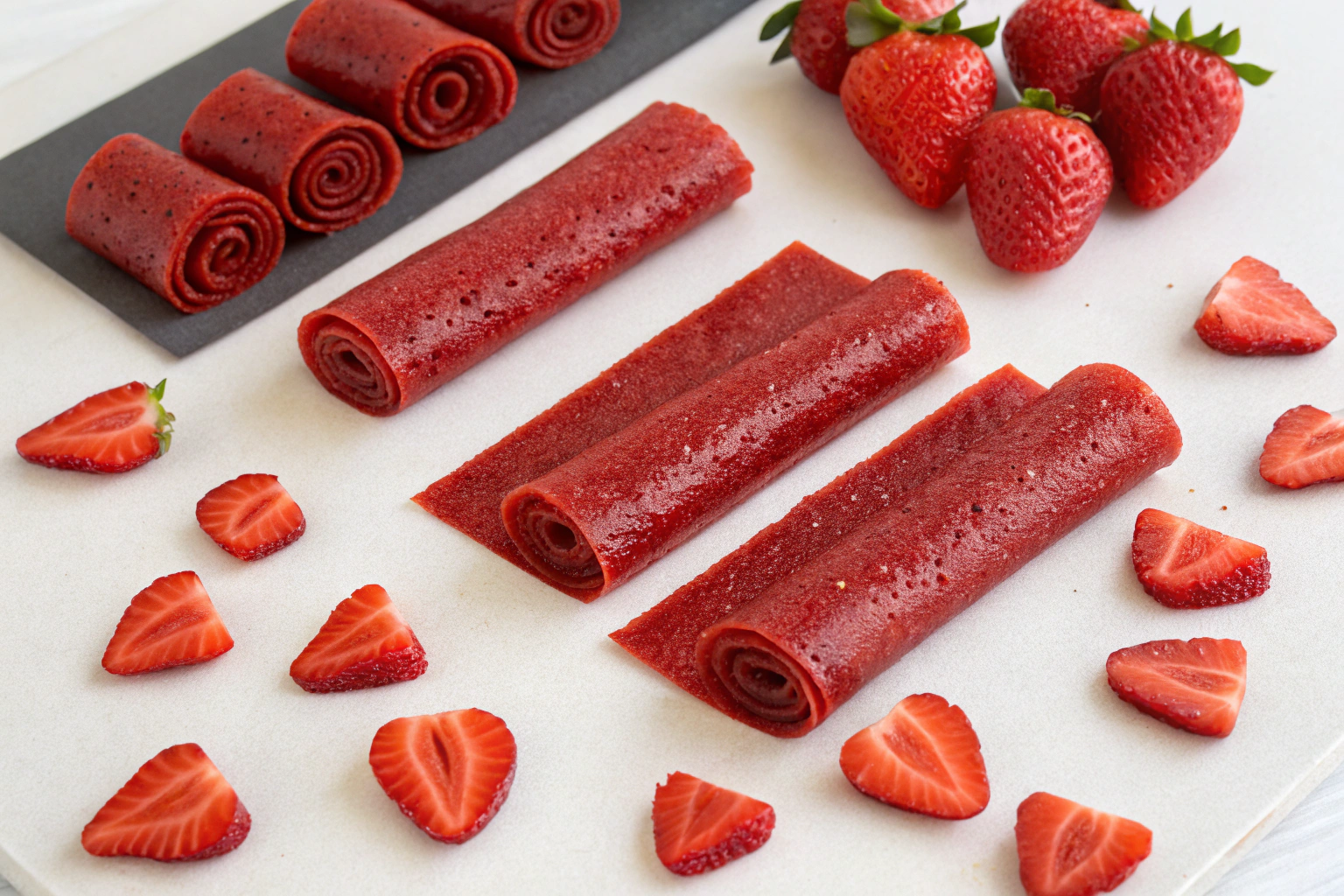 3-Ingredient Homemade Strawberry Fruit Roll-Ups