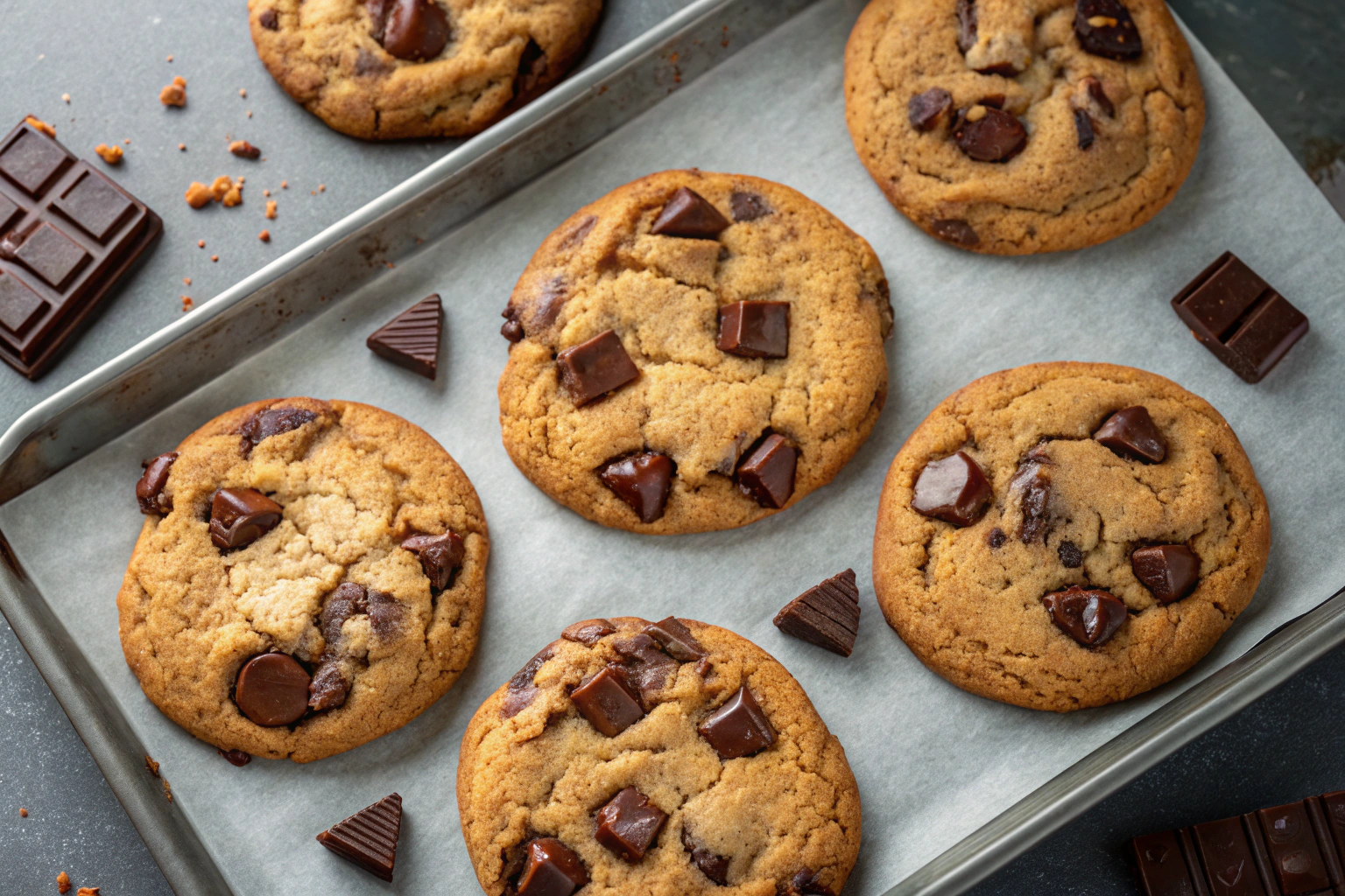 Thick Chocolate Chip Cookies