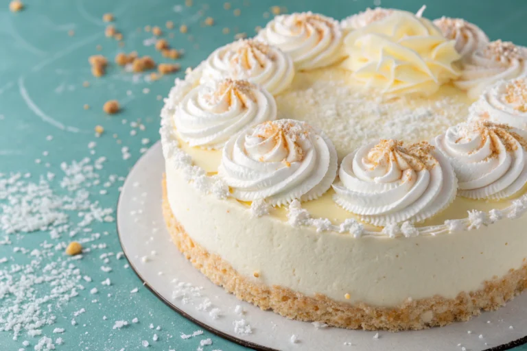 Italian Strawberry Cake with Creamy Shortbread Layers