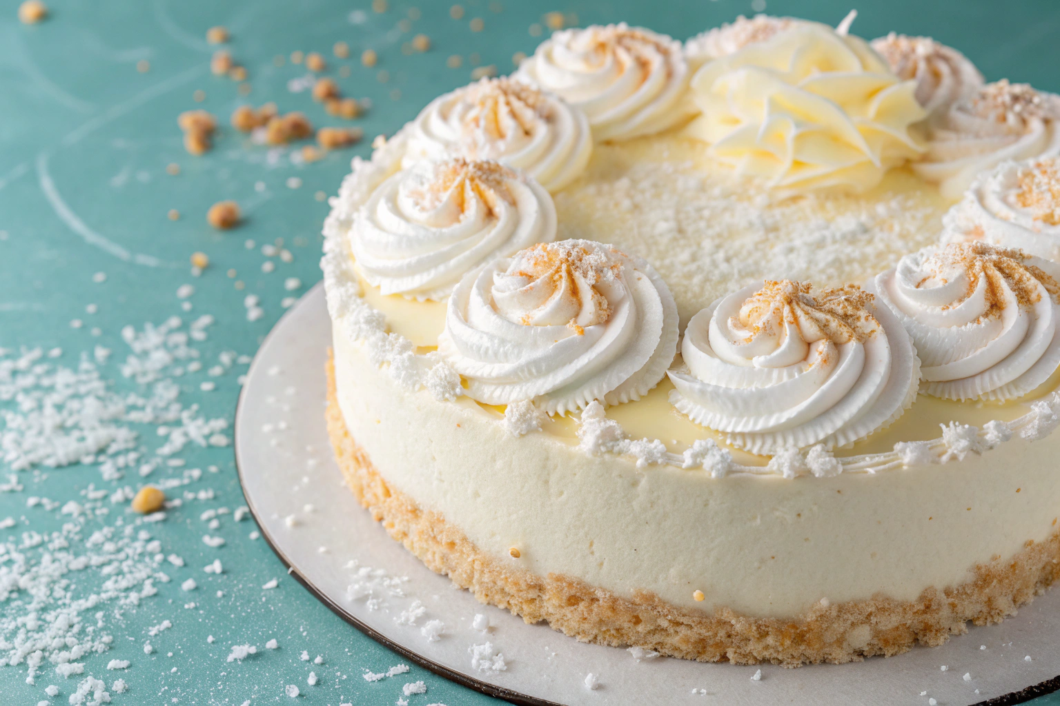 Italian Strawberry Cake with Creamy Shortbread Layers