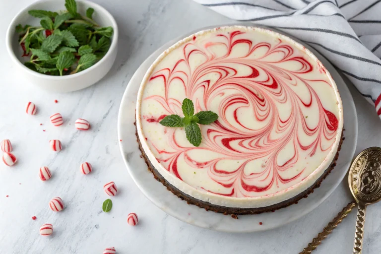 No Bake Peppermint Cheesecake